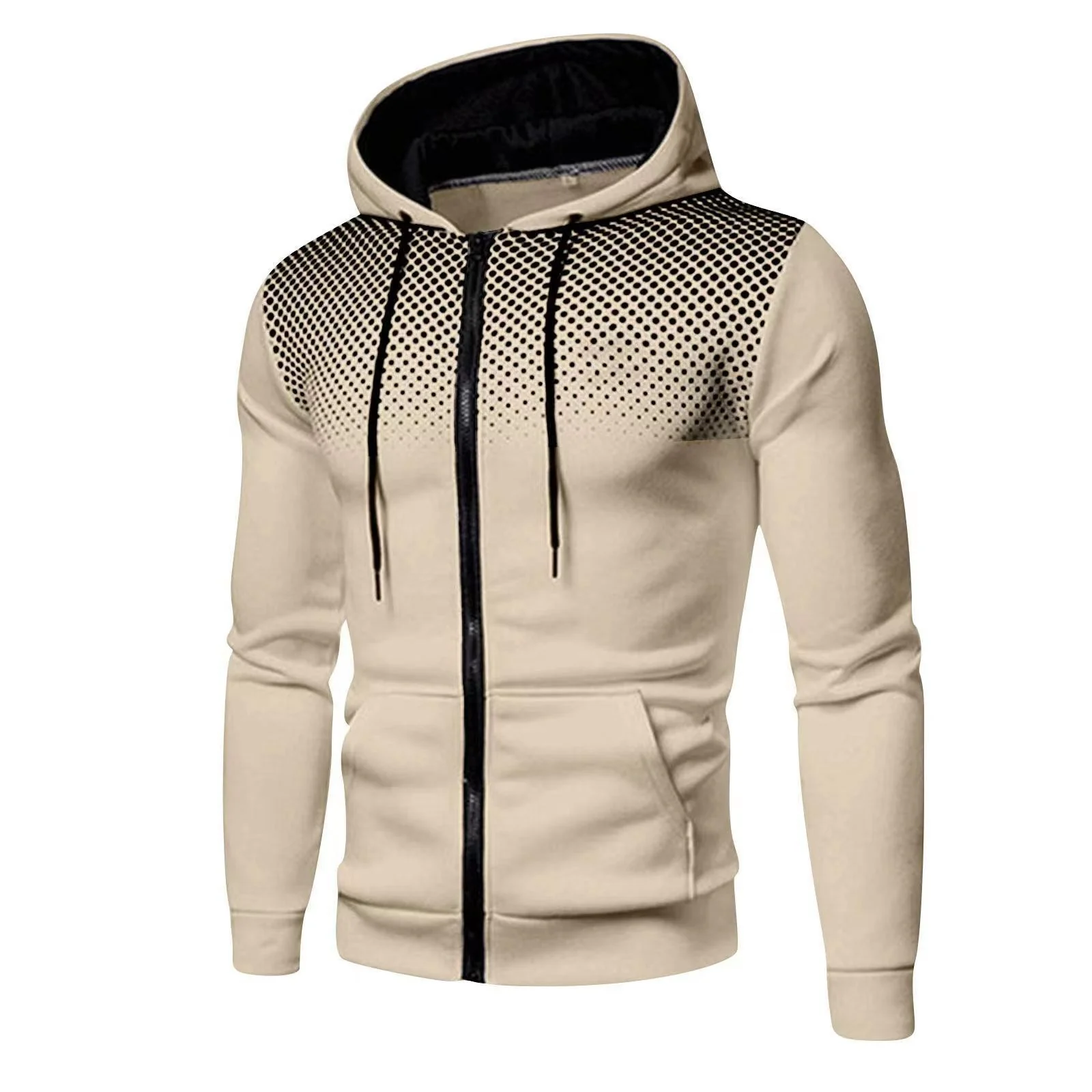 Men's Knitted Cardigan with Hood – Slim Fit – Soft Fabric – Zipper Closure – Casual - Image 4