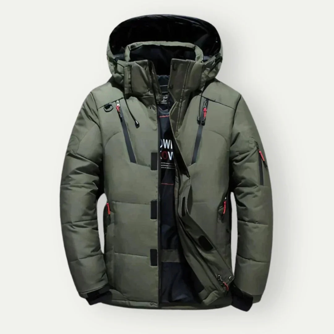 Men's Padded Jacket – Regular Fit – Water-repellent – Hood – Zip Pockets - Image 3