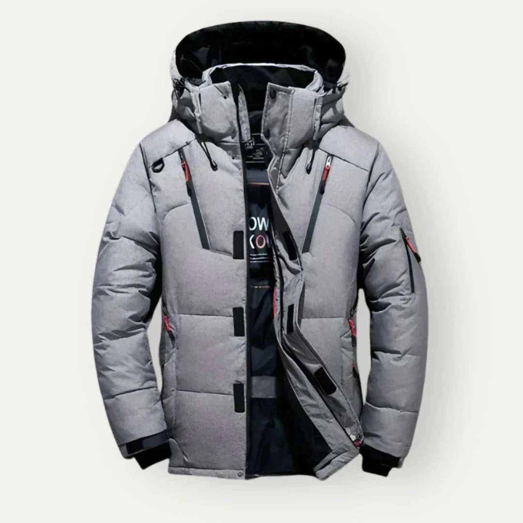 Men's Padded Jacket – Regular Fit – Water-repellent – Hood – Zip Pockets - Image 4