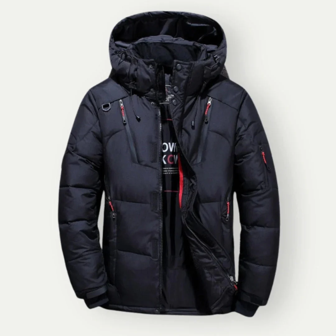 Men's Padded Jacket – Regular Fit – Water-repellent – Hood – Zip Pockets - Image 5