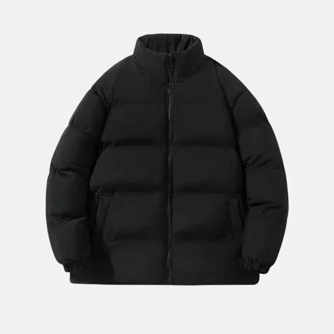 Men's Padded Jacket – Relaxed Fit – Lightweight Warm – Stand Collar – Zipper Closure - Image 4