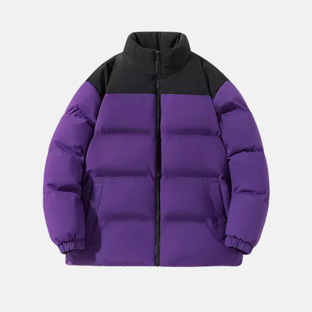 Men's Padded Jacket – Relaxed Fit – Lightweight Warm – Stand Collar – Zipper Closure - Image 6