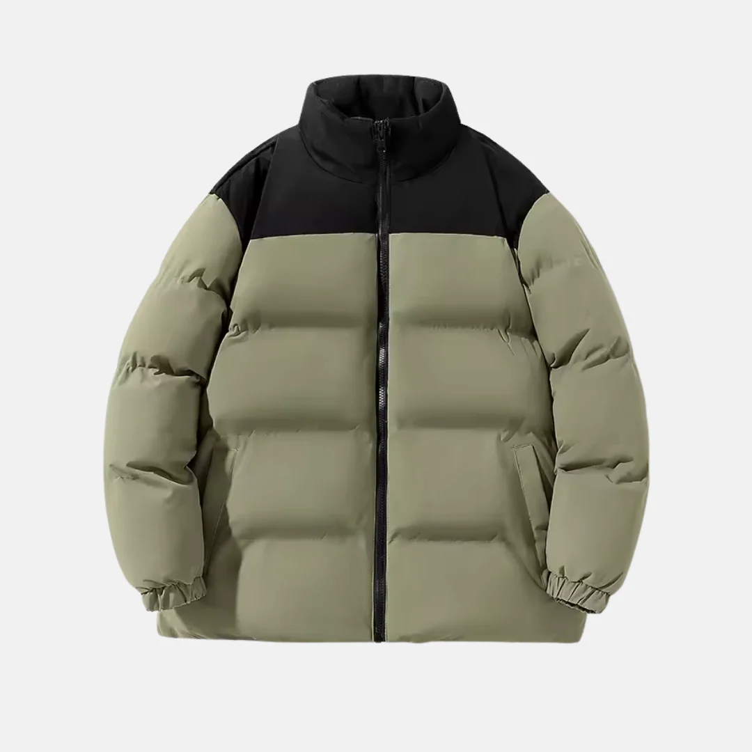 Men's Padded Jacket – Relaxed Fit – Lightweight Warm – Stand Collar – Zipper Closure - Image 7