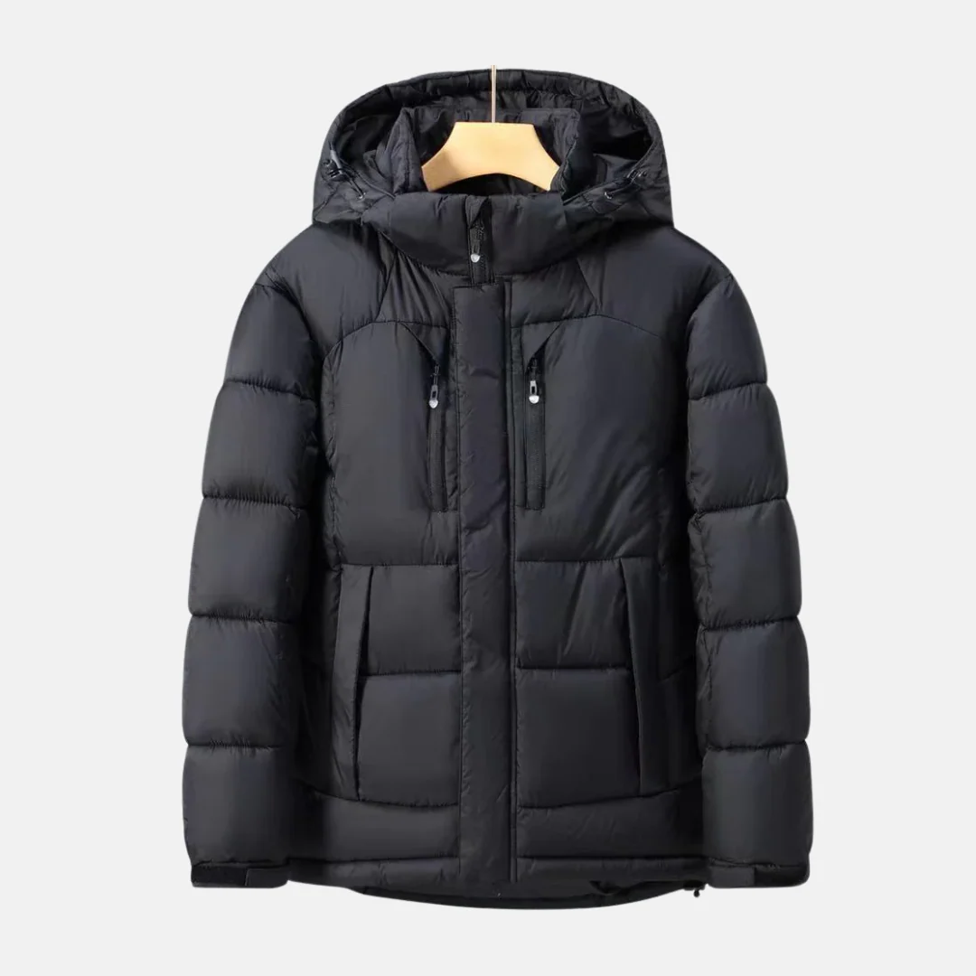 Men's Padded Jacket – Detachable Hood – Windproof – Adjustable Cuffs - Image 2