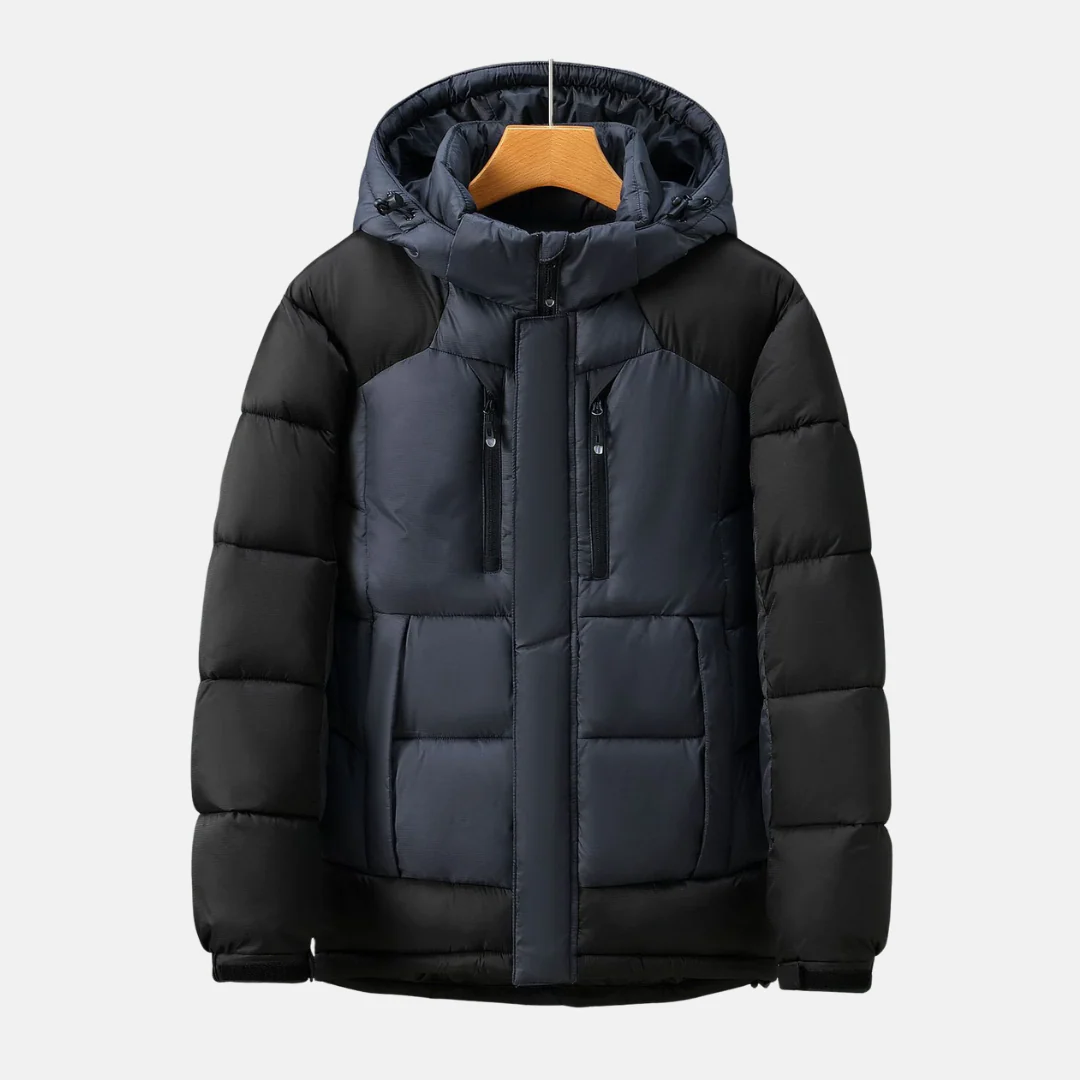 Men's Padded Jacket – Detachable Hood – Windproof – Adjustable Cuffs - Image 3