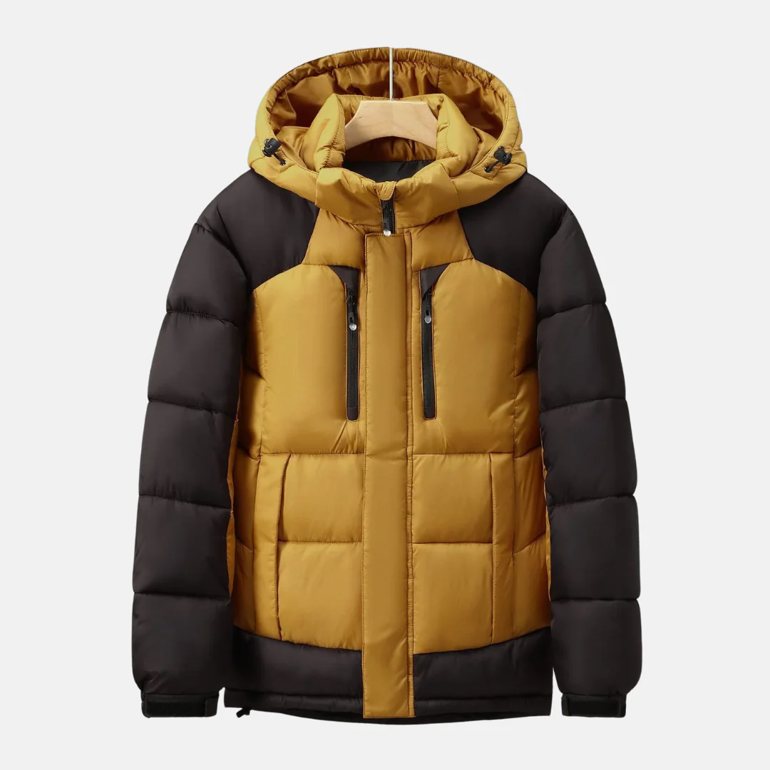 Men's Padded Jacket – Detachable Hood – Windproof – Adjustable Cuffs - Image 4