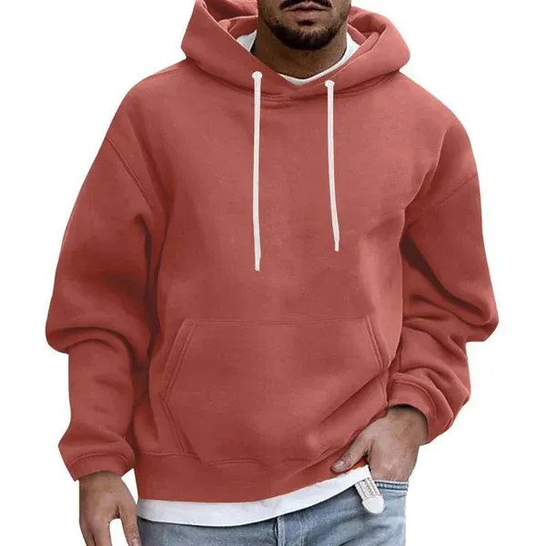 Men's Hoodie – Oversized Fit – Soft Cotton Look – Kangaroo Pocket – Hood With Drawstring - Image 5