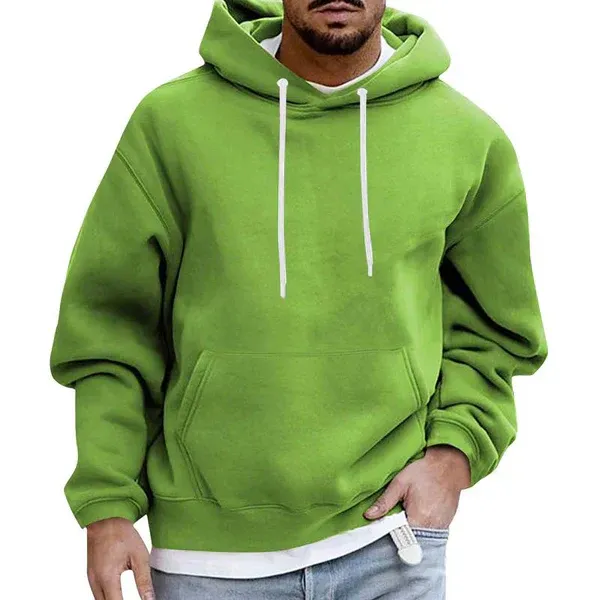 Men's Hoodie – Oversized Fit – Soft Cotton Look – Kangaroo Pocket – Hood With Drawstring - Image 6