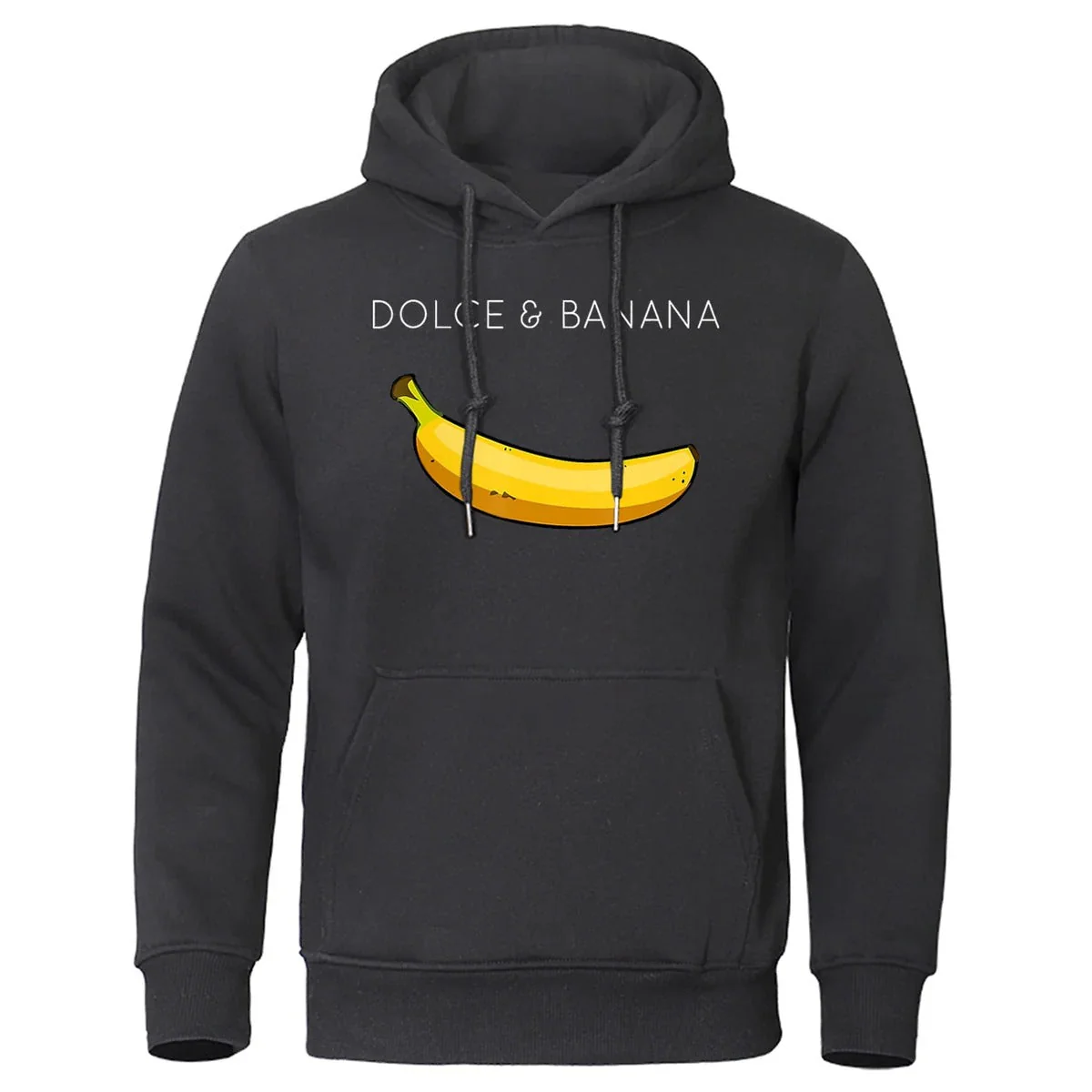Men's Hoodie – Relaxed Fit – Cotton Blend – Long Sleeve – Graphic Print with Text - Image 4