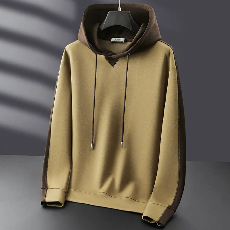 Men's hoodie – Relaxed fit – Cotton blend – Two-tone – Hood with drawstring – Long sleeve - Image 2