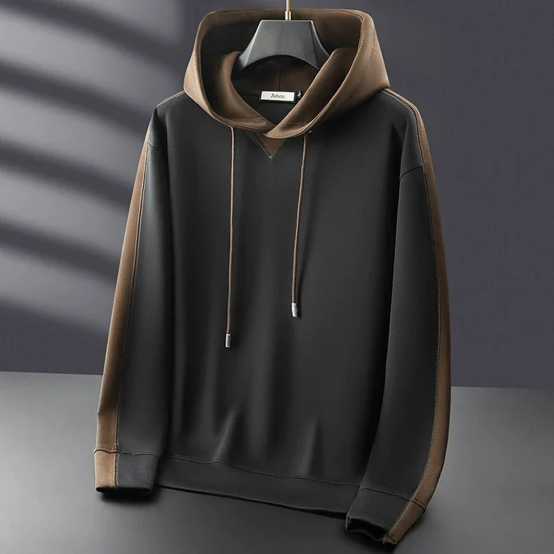 Men's hoodie – Relaxed fit – Cotton blend – Two-tone – Hood with drawstring – Long sleeve - Image 3
