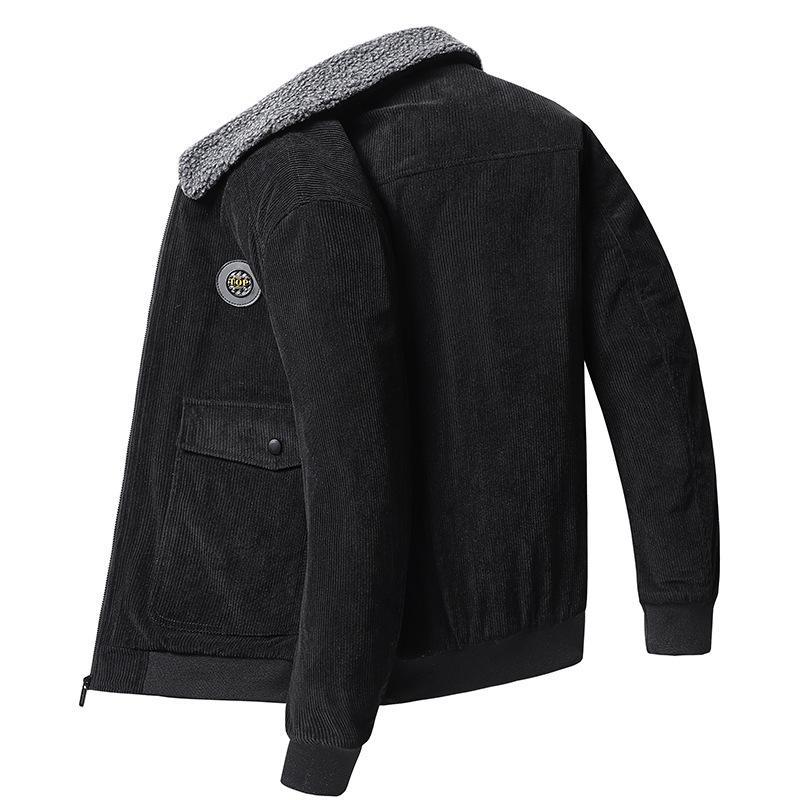 Men's Jacket – Corduroy – Loose Fit – Wool Lining – Buttons – Casual Style - Image 4