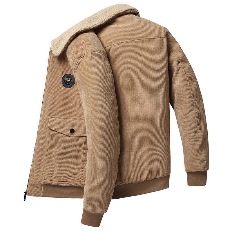 Men's Jacket – Corduroy – Loose Fit – Wool Lining – Buttons – Casual Style - Image 5