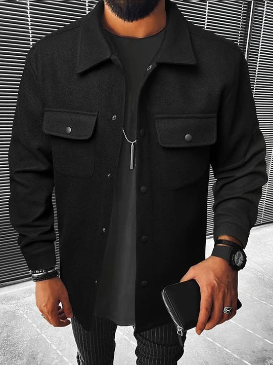 Men's Jacket – Luxury Fabric – Tailored Fit – Button Closure – Chest Pockets - Image 2