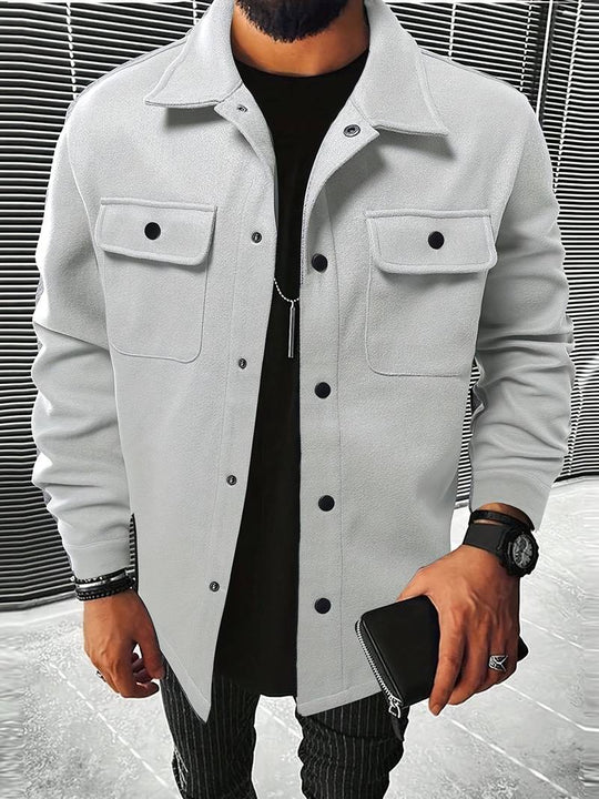Men's Jacket – Luxury Fabric – Tailored Fit – Button Closure – Chest Pockets - Image 3