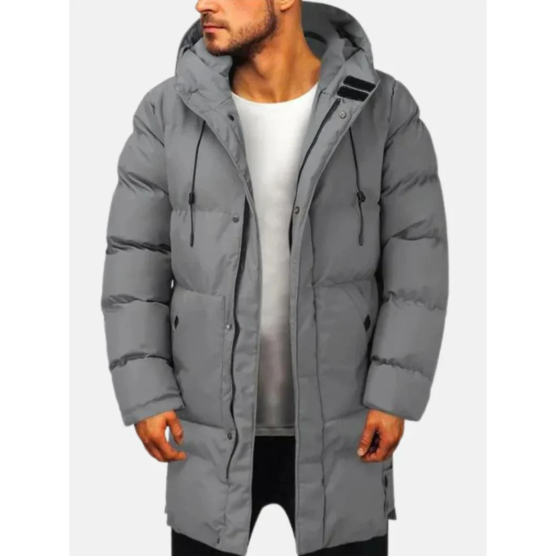 Men's Jacket – Padded – Regular Fit – Hood – Knee-Length – Windproof - Image 2
