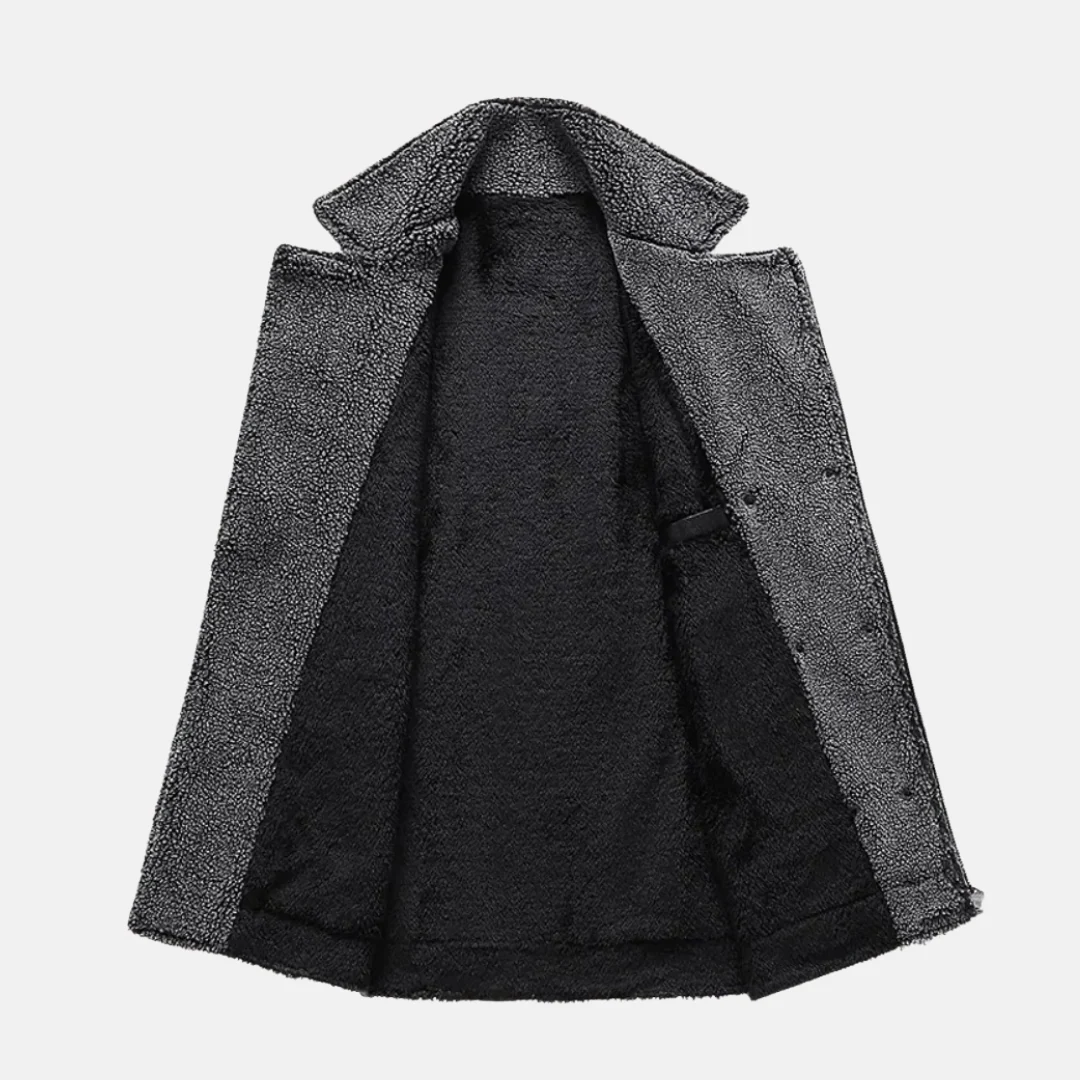 Men's jacket – Faux leather – Faux-fur lining – Regular fit – Zipper and buttons - Image 4