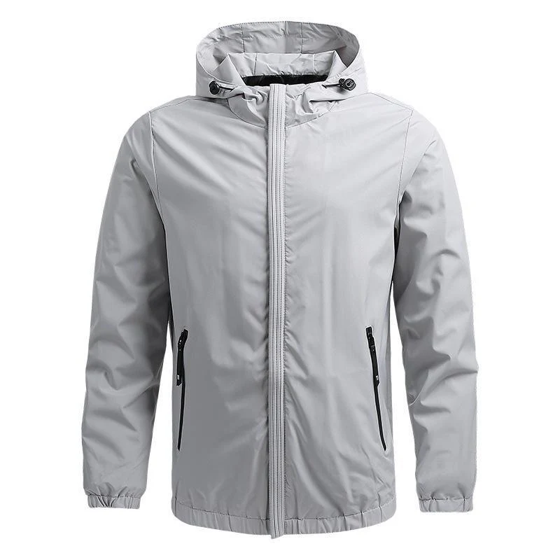 Men's Jacket with Hood – Regular Fit – Water-repellent – Zipper closure – Casual - Image 3