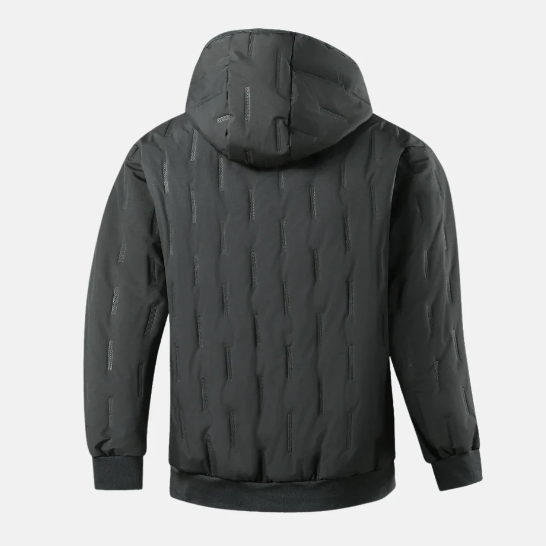 Men's Jacket with Hood – Relaxed Fit – Warm Plush Lining – Zip Pockets - Image 3