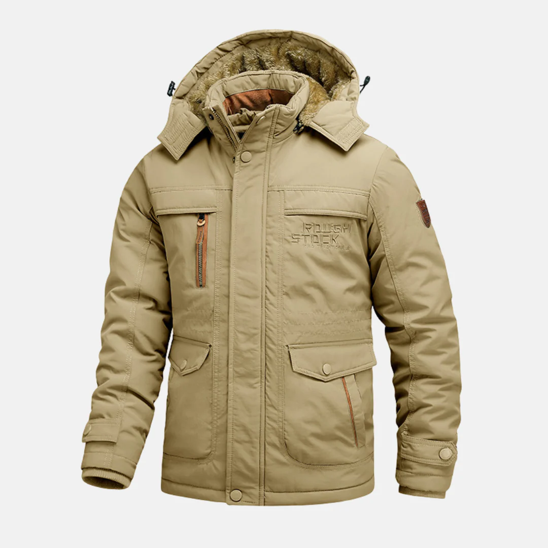 Men's Jacket Mid-Long – Loose Fit – Lined – Hood – Multiple Pockets - Image 3