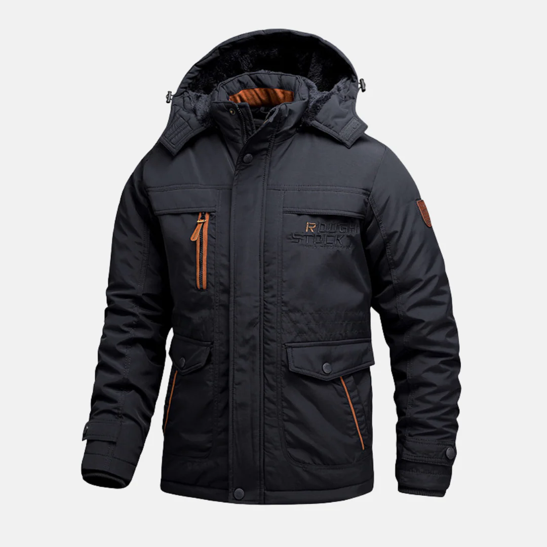 Men's Jacket Mid-Long – Loose Fit – Lined – Hood – Multiple Pockets - Image 4