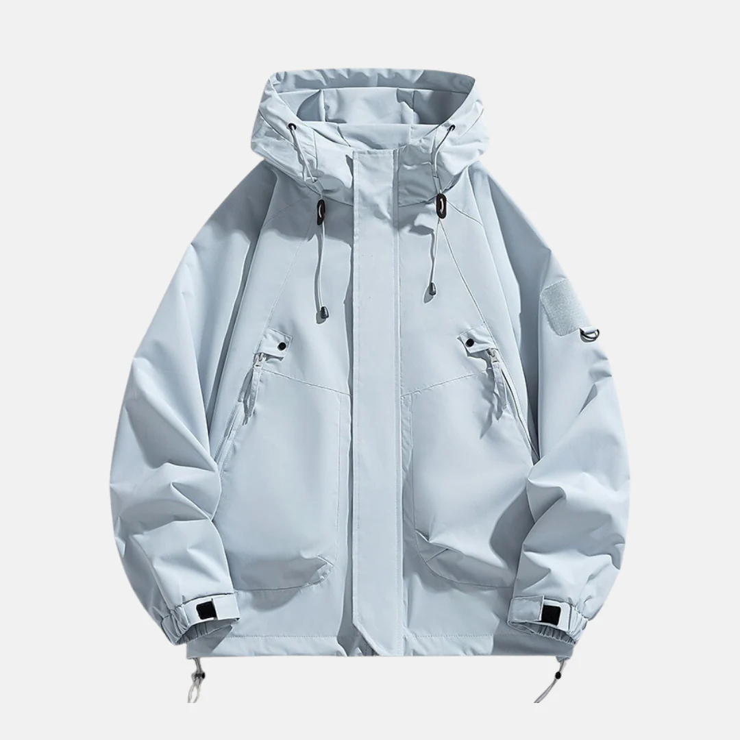 Men's Jacket – Relaxed Fit – Water-repellent Technical Fabric – Hood and Multiple Pockets - Image 2
