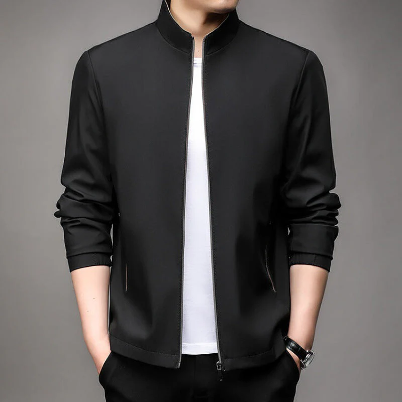 Men's Jacket – Slim Fit – Stand-up Collar – Zip Closure – Business Casual - Image 2