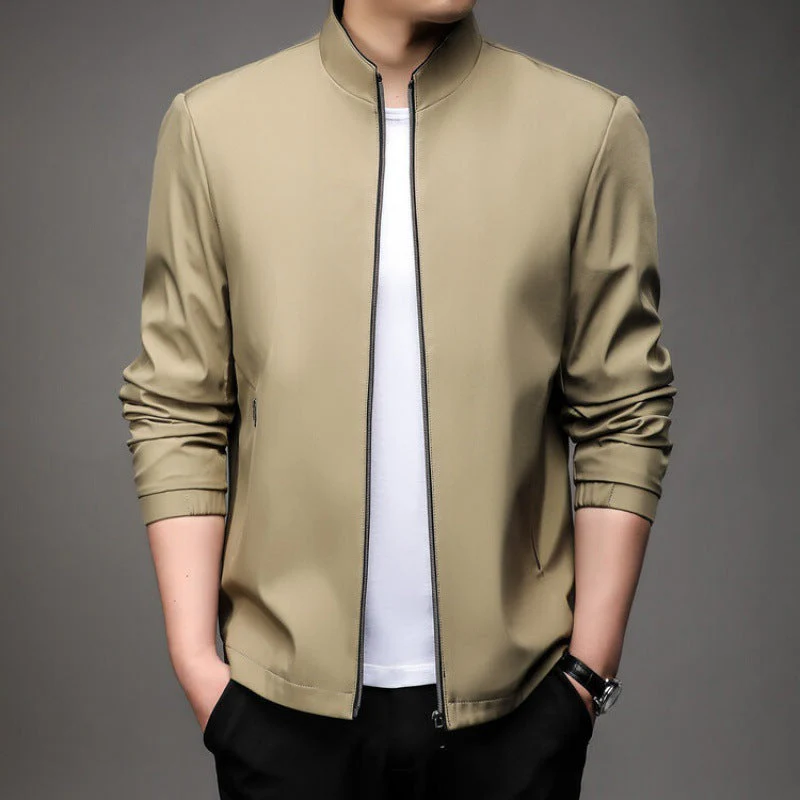 Men's Jacket – Slim Fit – Stand-up Collar – Zip Closure – Business Casual - Image 4