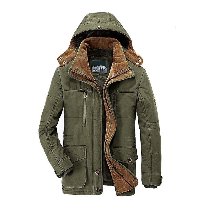 Men's Jacket – Structured Fit – Lined Hood – Side Pockets with Buttons - Image 3