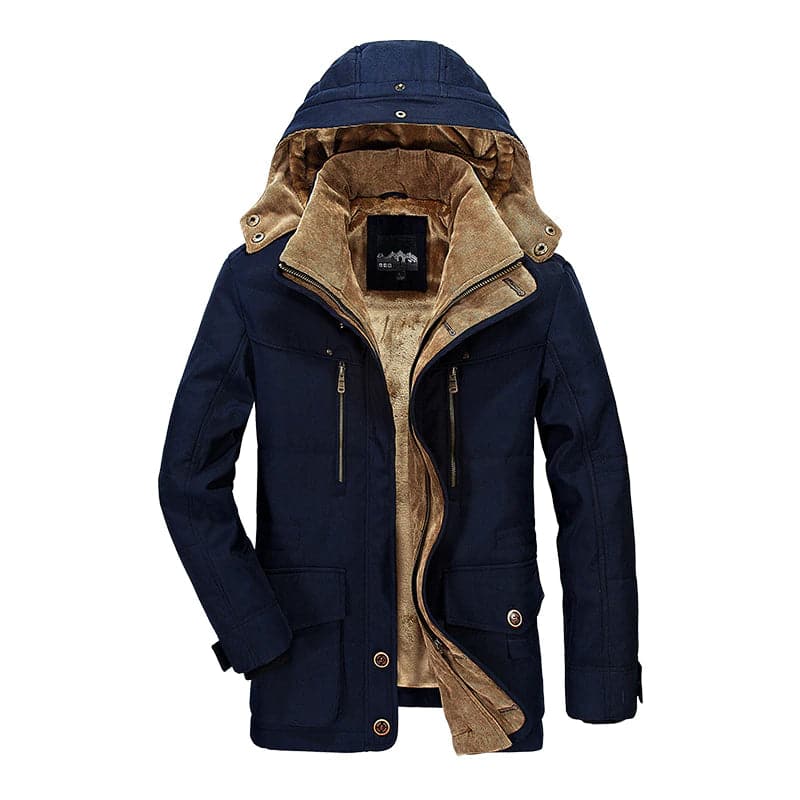 Men's Jacket – Structured Fit – Lined Hood – Side Pockets with Buttons - Image 4
