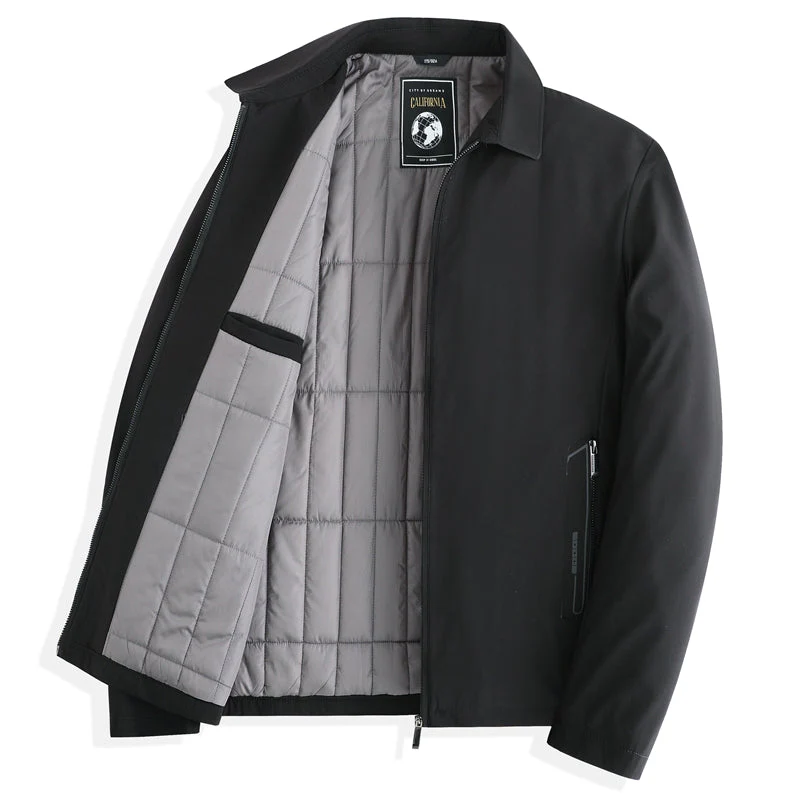 Men's Jacket – Tailored Fit – Padded Lining – Lapel Collar – Zipper Closure - Image 2