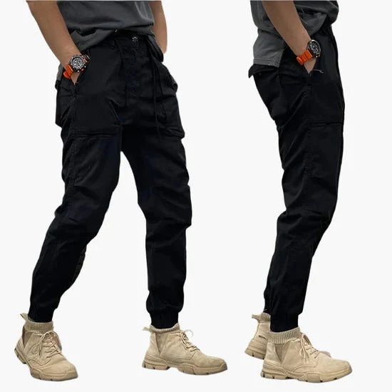 Men's Jogging Pants – Relaxed Fit – Elastic Cuffs – Tactical Pockets – Urban Look - Image 3