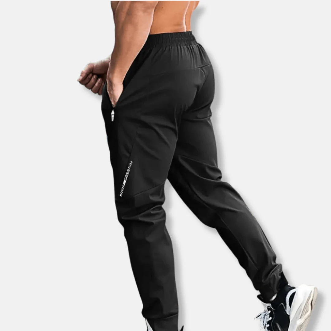 Men's Jogging Pants – Slim Fit – Tapered Leg – Lightweight – Zipper Pockets – Drawstring - Image 6