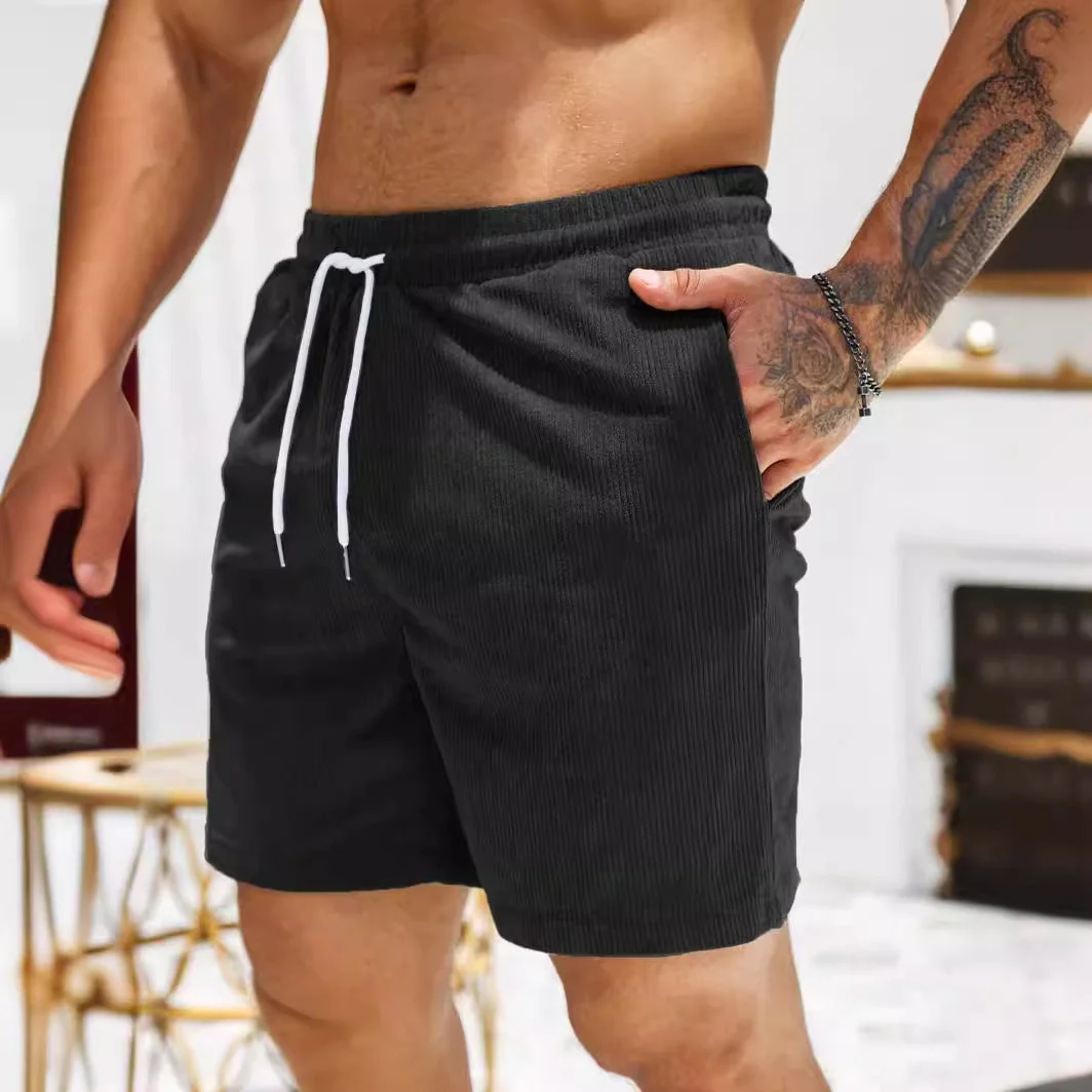 Men's Shorts – Corduroy – Relaxed Fit – Drawstring Waist – Casual Style - Image 4