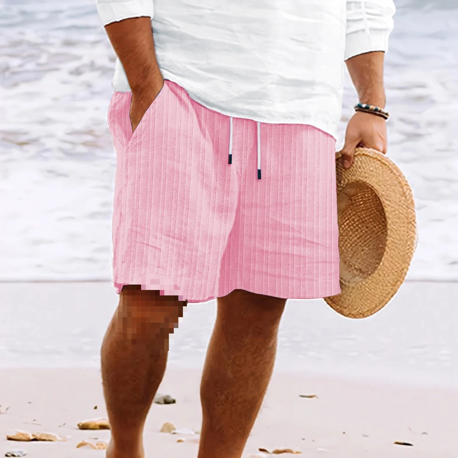 Men's Shorts – Relaxed Fit – Breathable Material – Drawstring – Multiple Pockets - Image 5