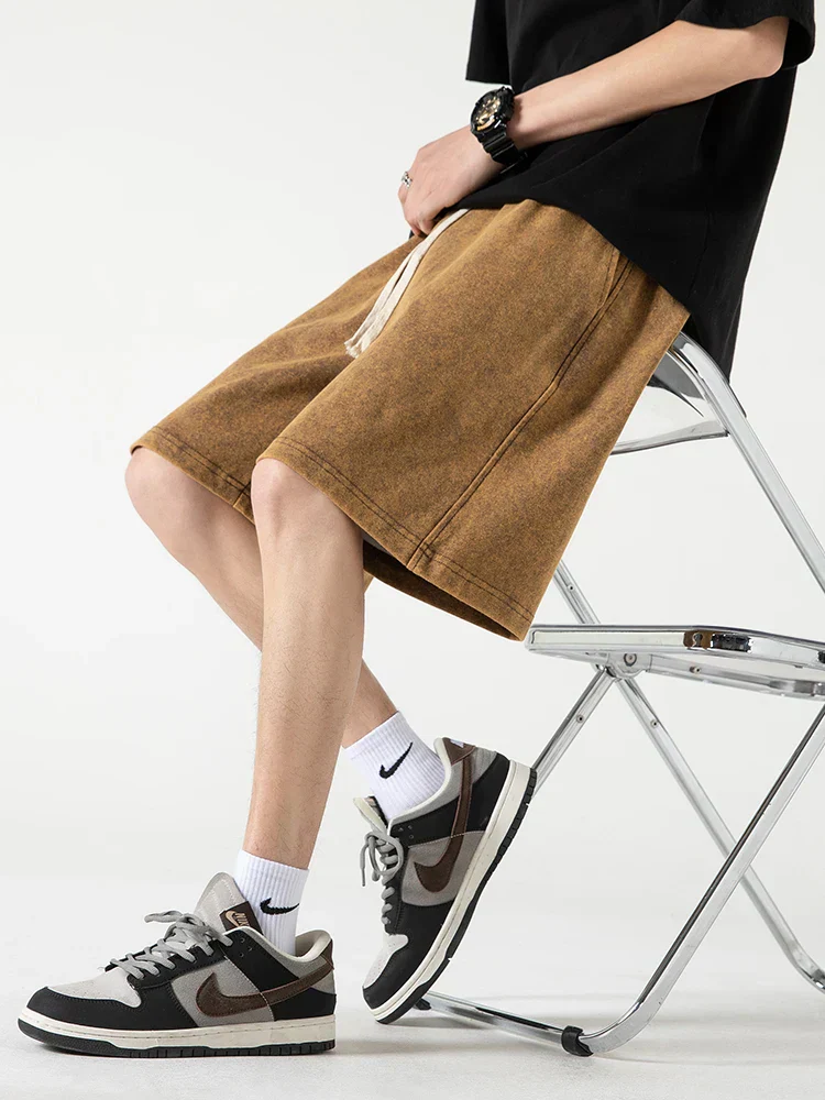 Men's Shorts – Relaxed Fit – Breathable Fabric – Elastic Waistband with Drawstring - Image 4
