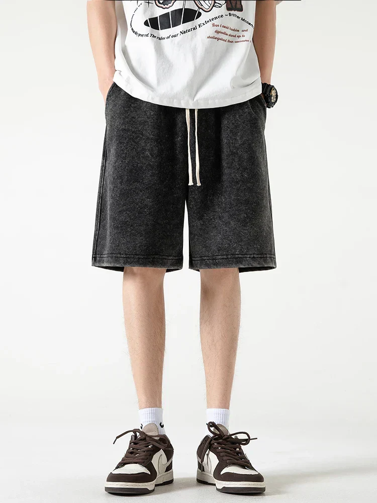 Men's Shorts – Relaxed Fit – Breathable Fabric – Elastic Waistband with Drawstring - Image 5