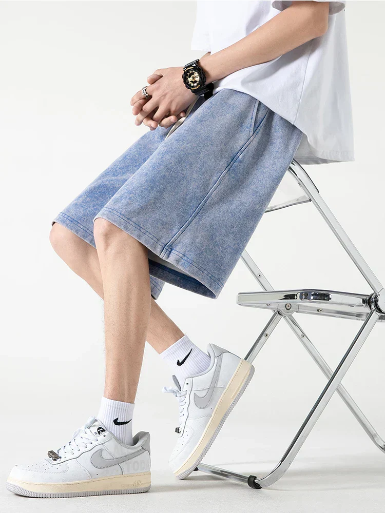 Men's Shorts – Relaxed Fit – Breathable Fabric – Elastic Waistband with Drawstring - Image 9