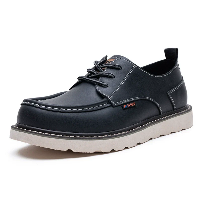 Men's Low Casual Shoes – Moc-Toe – Lace-Up – Sturdy Sole – Comfort Fit - Image 5