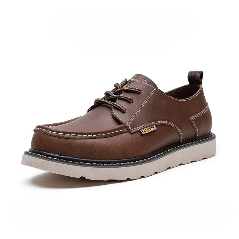 Men's Low Casual Shoes – Moc-Toe – Lace-Up – Sturdy Sole – Comfort Fit - Image 6