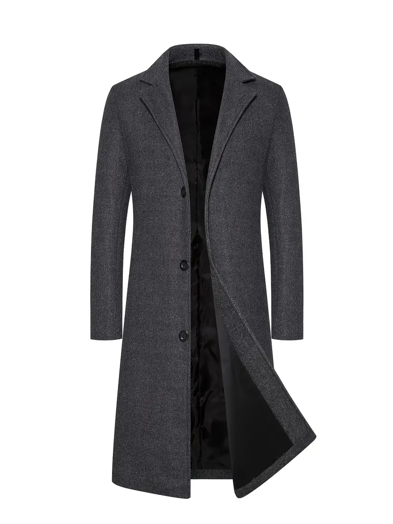 Men's Long Coat – Tailored Fit – Luxury Lining – Structure & Warmth - Image 3