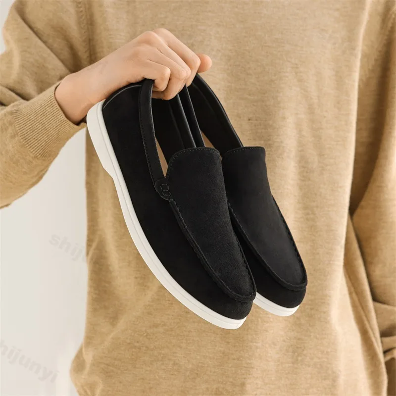 Men's loafers – Suede look – Slip-on – Comfort insole – Anti-slip sole - Image 4