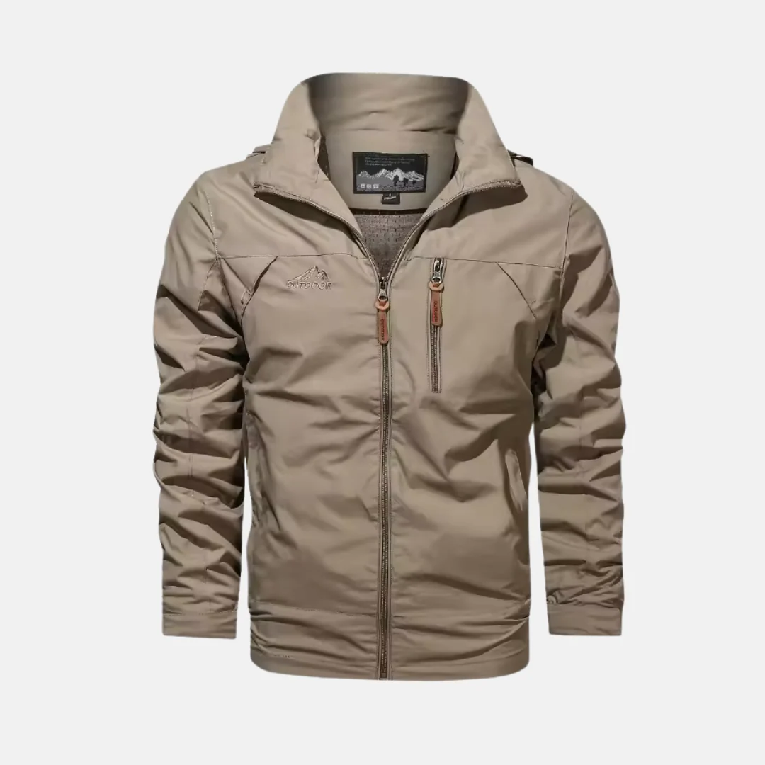 Men's Outdoor Jacket – Regular Fit – Water-Repellent – Lightweight – High Collar - Image 5