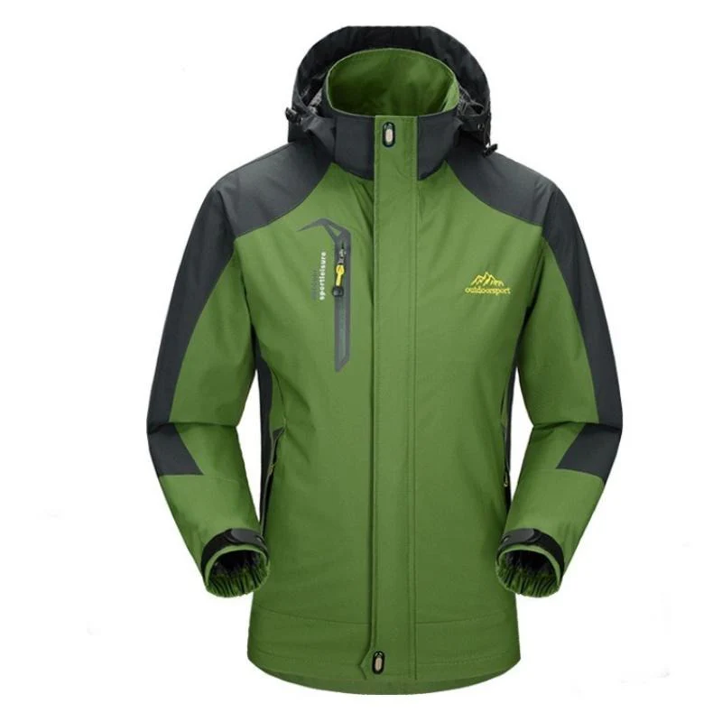 Men's Outdoor Jacket – Windproof Waterproof – Regular Fit – Hood – Reinforced Shoulders - Image 2