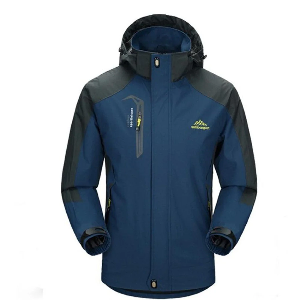 Men's Outdoor Jacket – Windproof Waterproof – Regular Fit – Hood – Reinforced Shoulders - Image 3