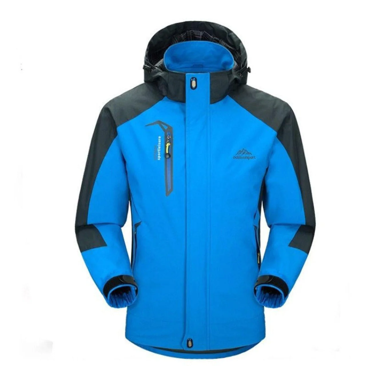 Men's Outdoor Jacket – Windproof Waterproof – Regular Fit – Hood – Reinforced Shoulders - Image 4