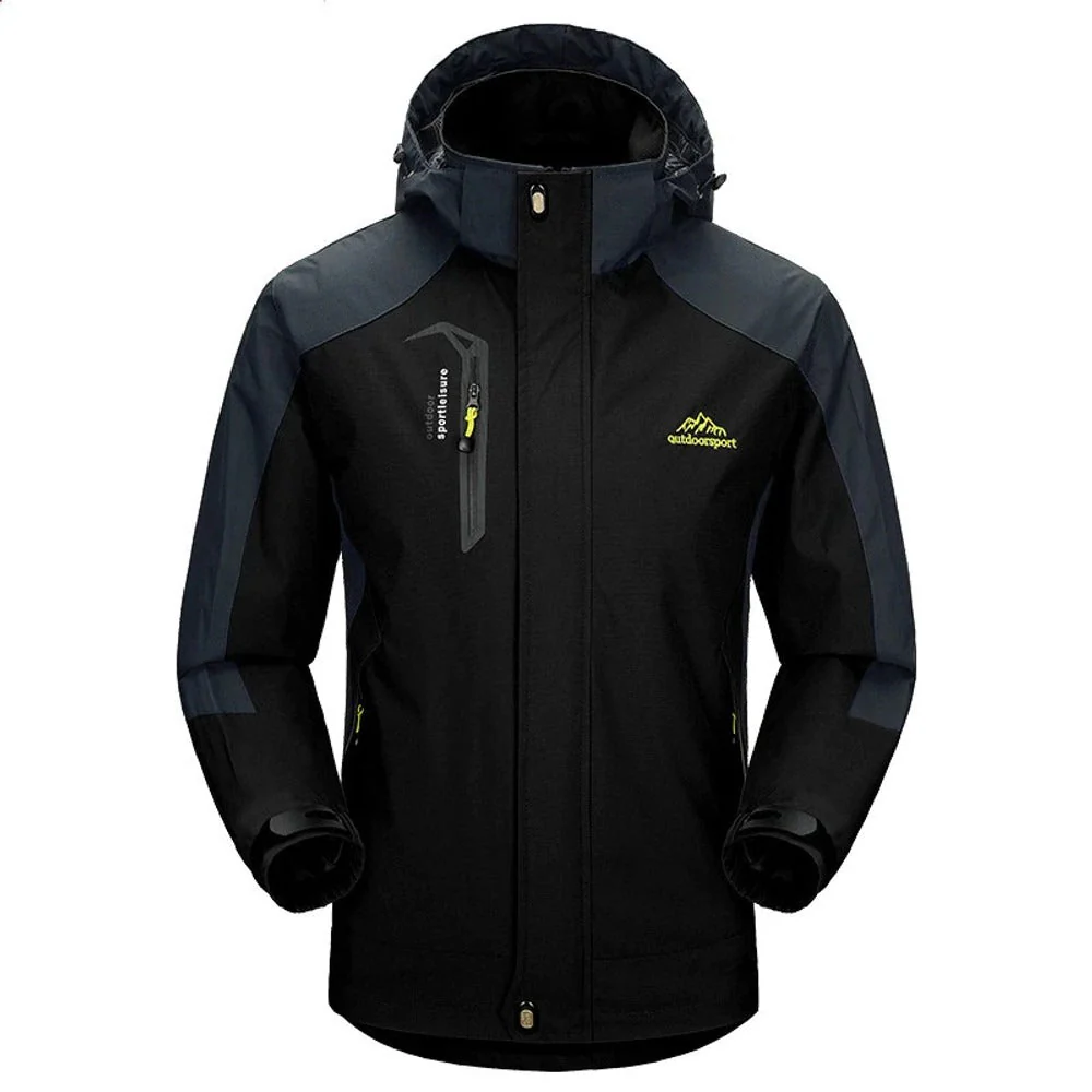 Men's Outdoor Jacket – Windproof Waterproof – Regular Fit – Hood – Reinforced Shoulders - Image 5