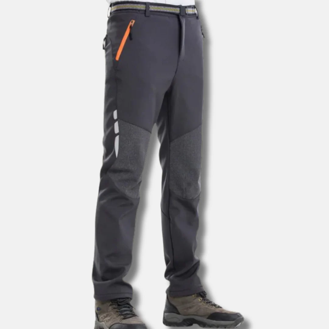 Men's Outdoor Sports Pants – Softshell Water-Repellent – Slim Fit – Reinforced Knees – Reflective Details - Image 3
