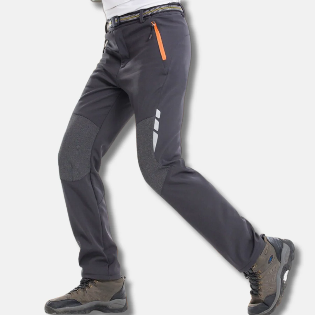 Men's Outdoor Sports Pants – Softshell Water-Repellent – Slim Fit – Reinforced Knees – Reflective Details - Image 4