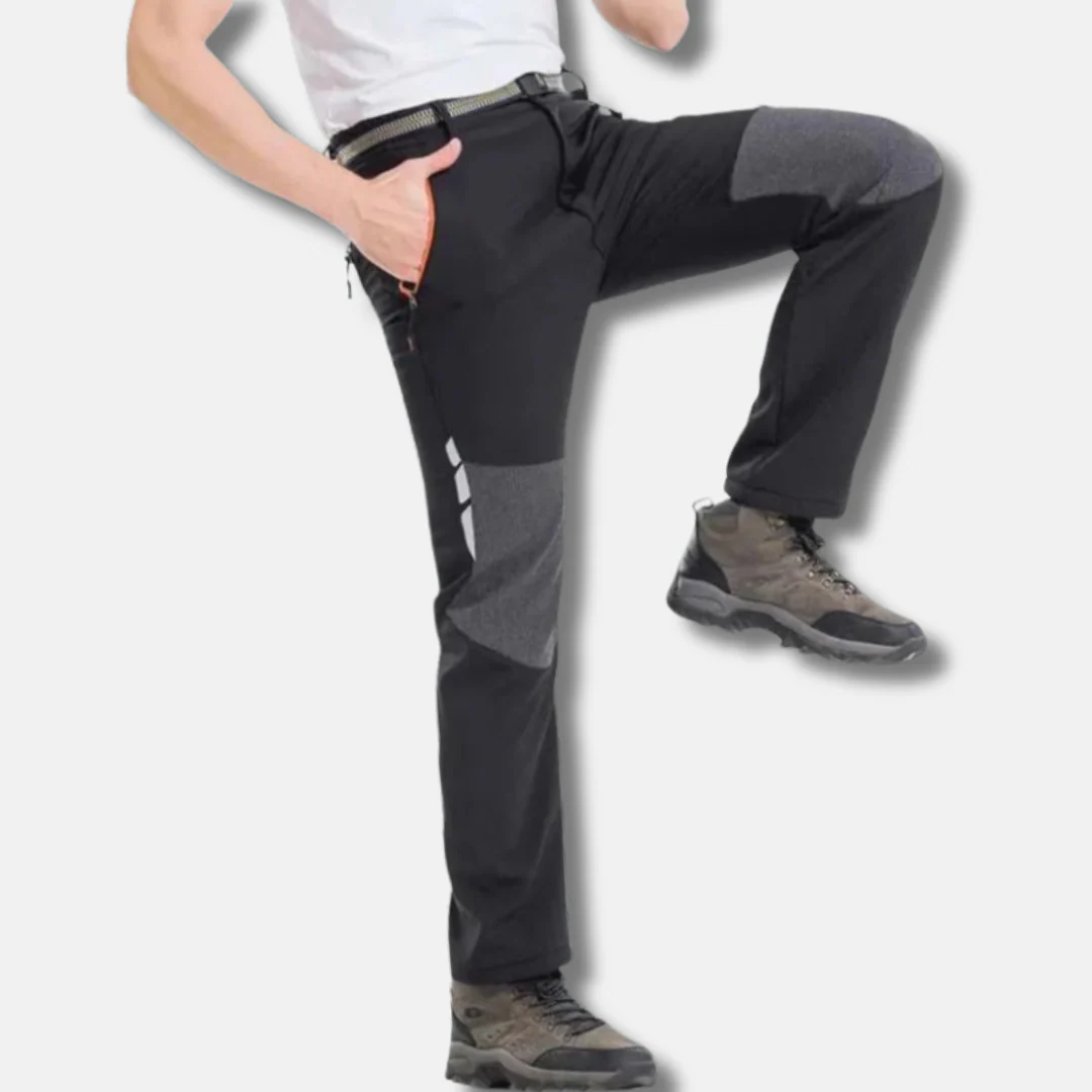 Men's Outdoor Sports Pants – Softshell Water-Repellent – Slim Fit – Reinforced Knees – Reflective Details - Image 5